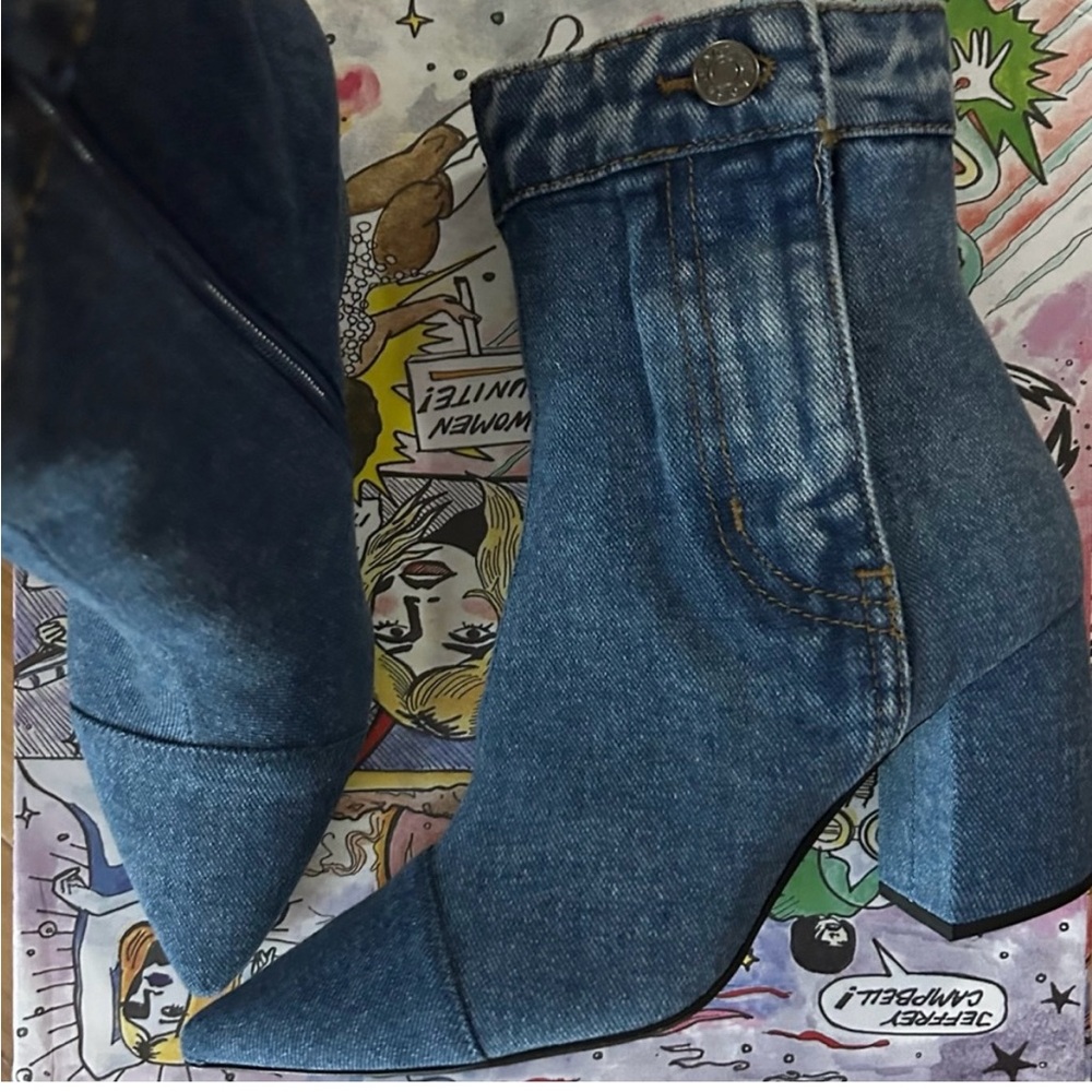 Jeffrey Campbell denim bootie